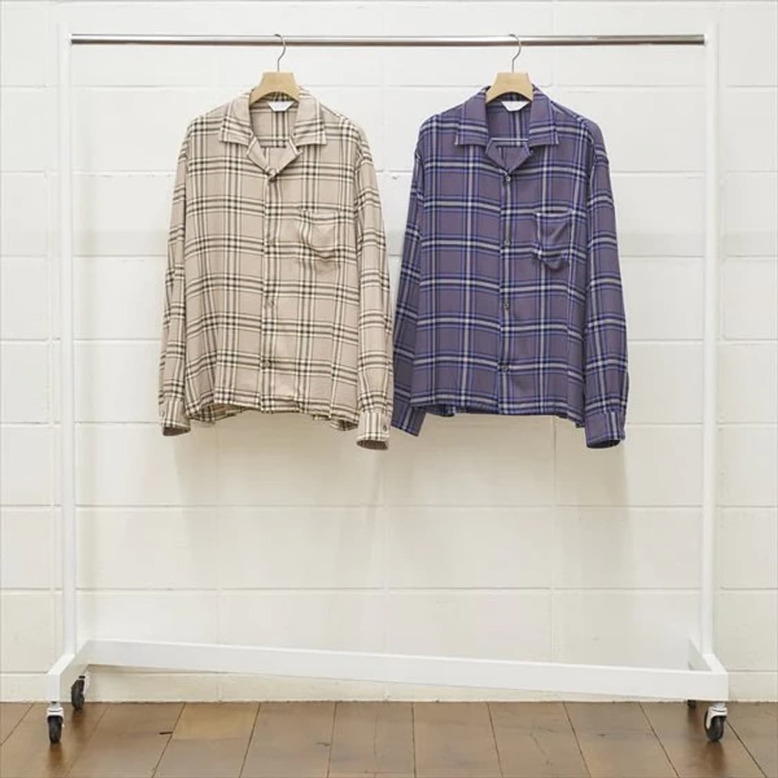 UNUSED Check Rayon Shirt 상품이미지3