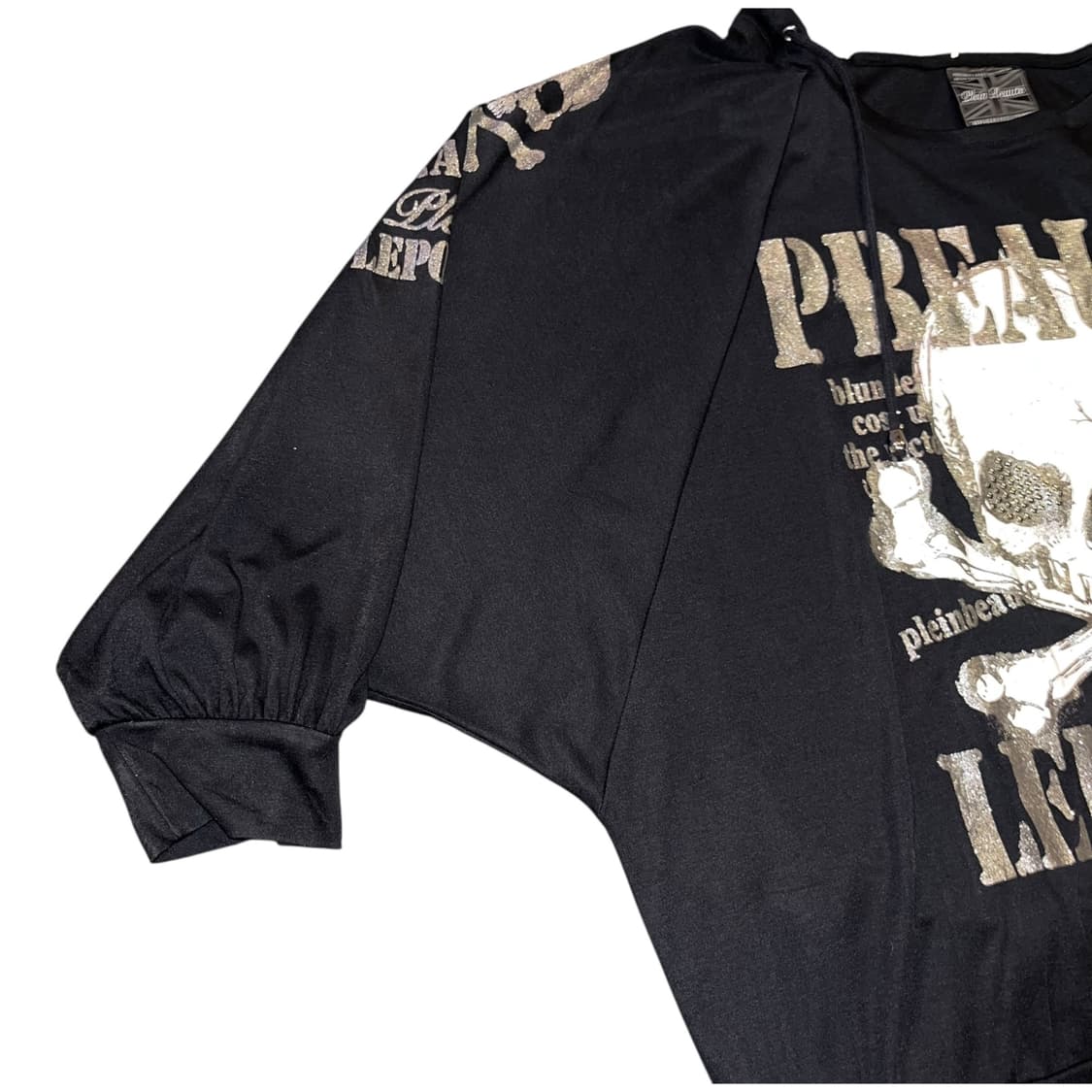 해골 프린팅 스터드 가오리핏 후드티 펑크y2k갸루 상품이미지4