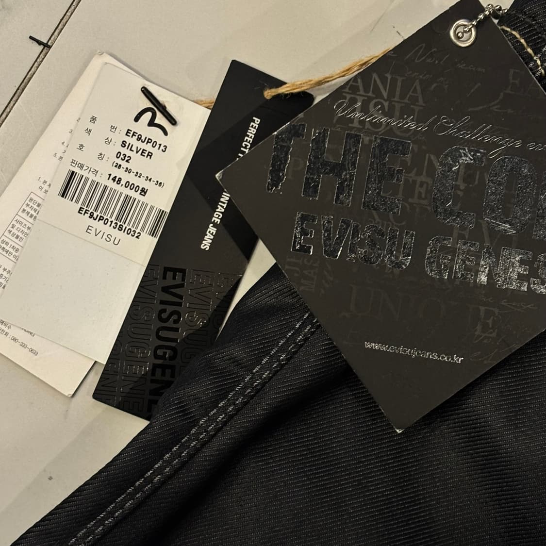 [새상품]Evisu 에비수 코어 진 뒷포켓 프린팅 스티치 스트레이트핏 상품이미지7