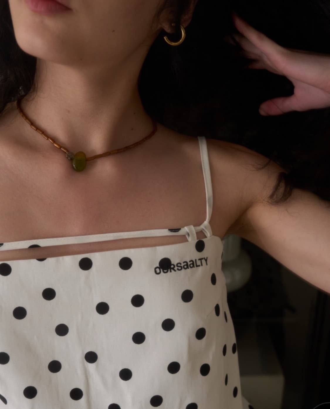 Bubble Dot Mini Dress / White 상품이미지5