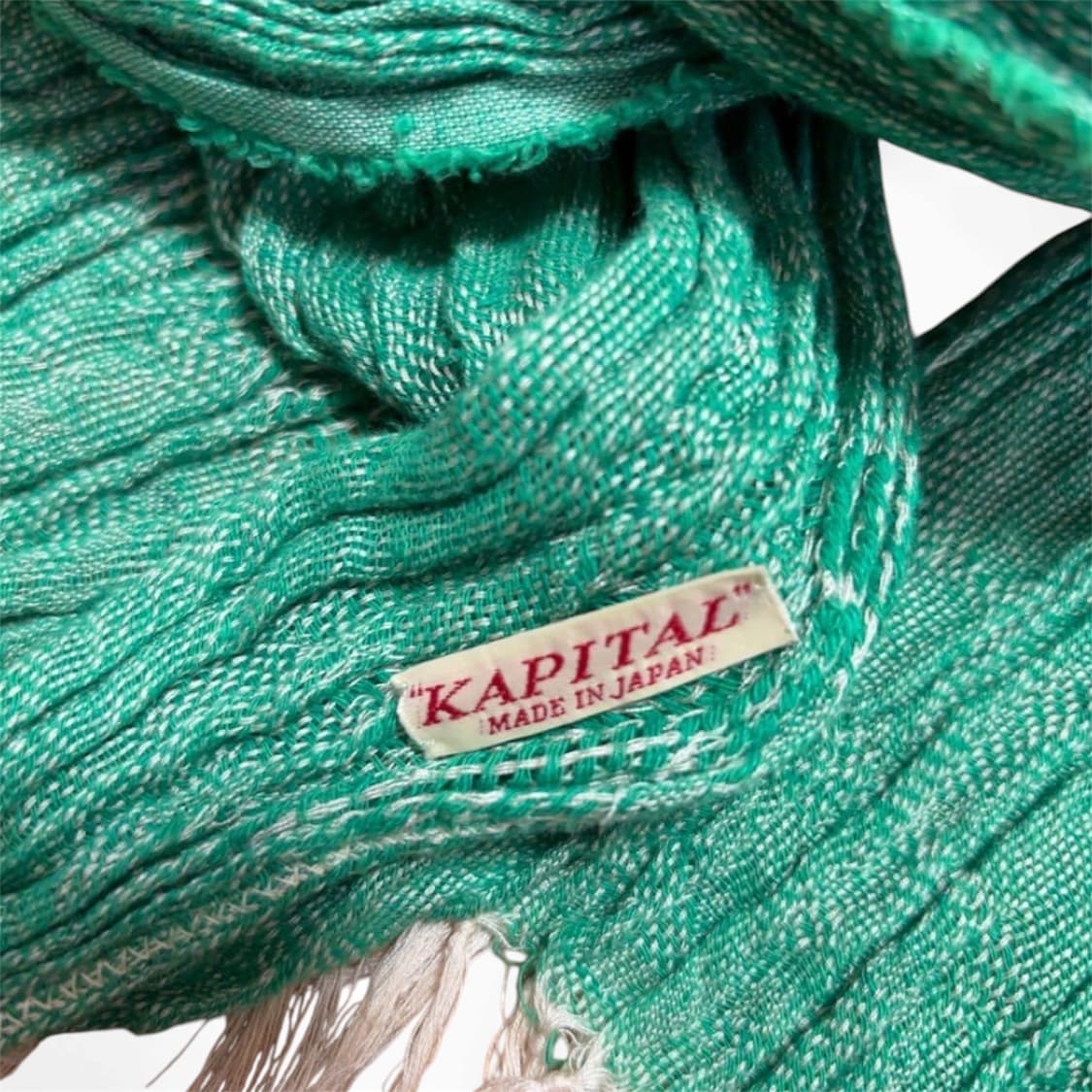 (착샷o) Kapital Turquoise 터콰이즈(터키석) 그린 머플러 상품이미지2