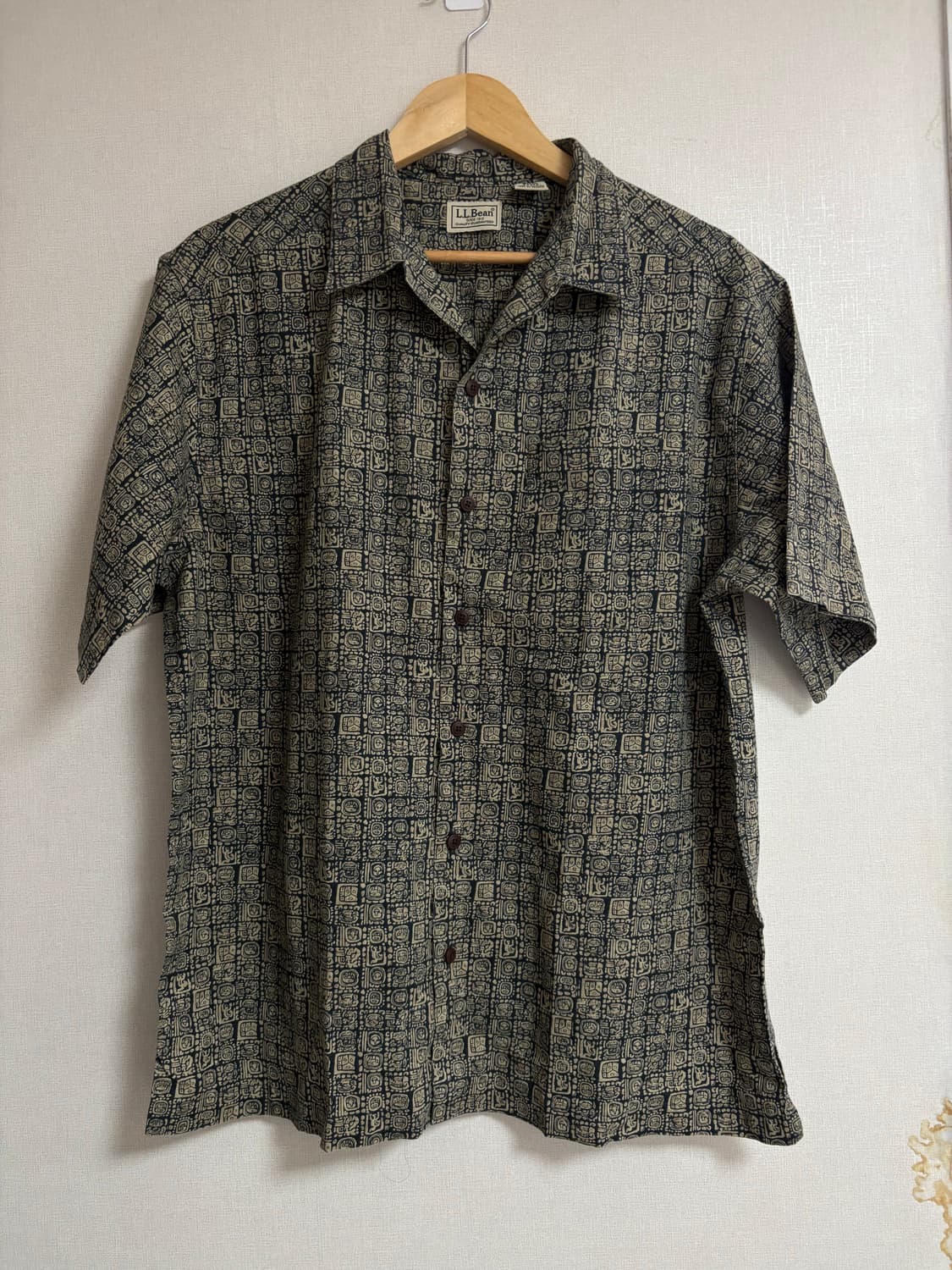 90s LLBEAN 에스닉 반팔 셔츠 상품이미지1
