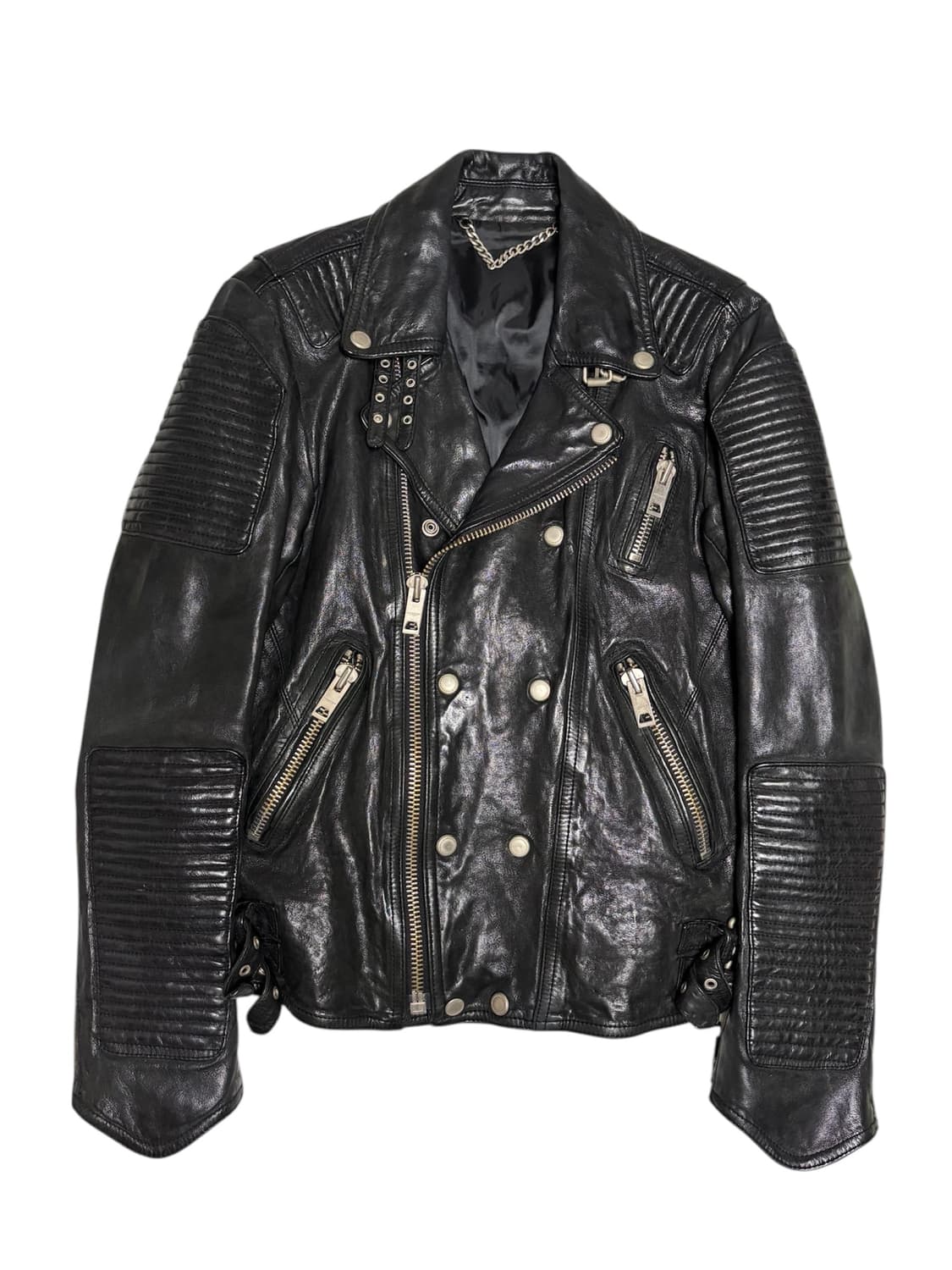 프로섬st 램스킨 양가죽 리얼레더 라이더 자켓 M 상품이미지1