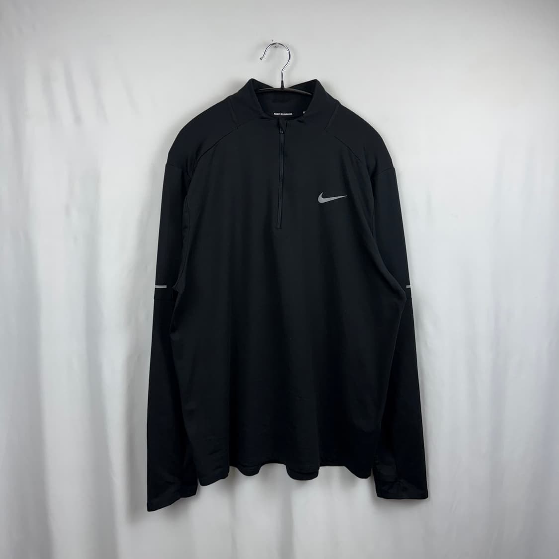 (XL) 나이키 러닝 하프집 헨리넥 롱슬리브 블랙 상품이미지2