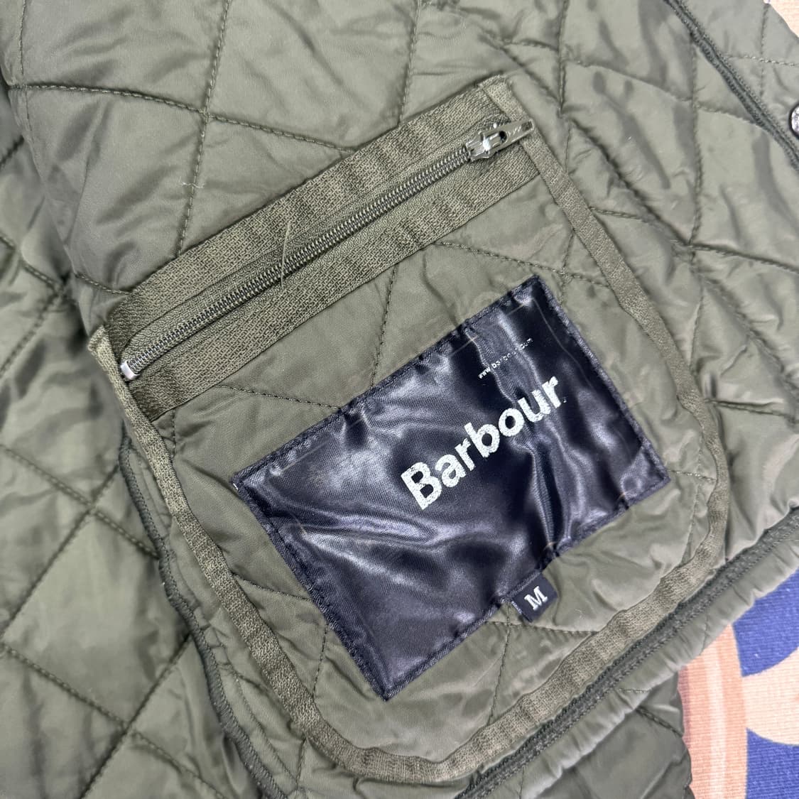 (M)바버 Barblor 헤리티지 퀼팅자켓(올리브) 상품이미지3