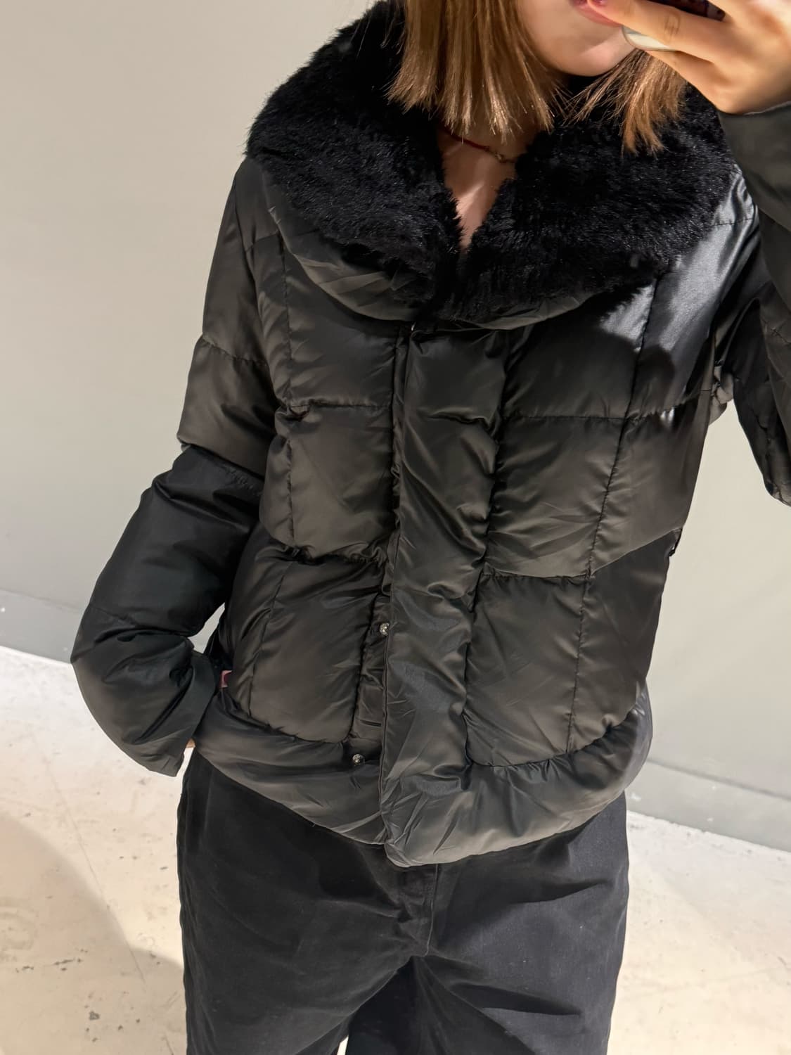 fur trimming collar detail padding 상품이미지3