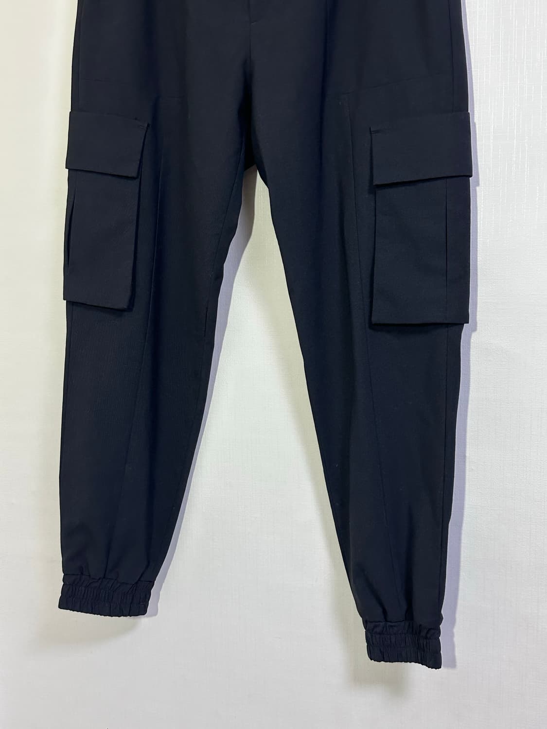 준지 울블렌드 밴딩 카고 조거팬츠 슬렉스 46/블랙 상품이미지3