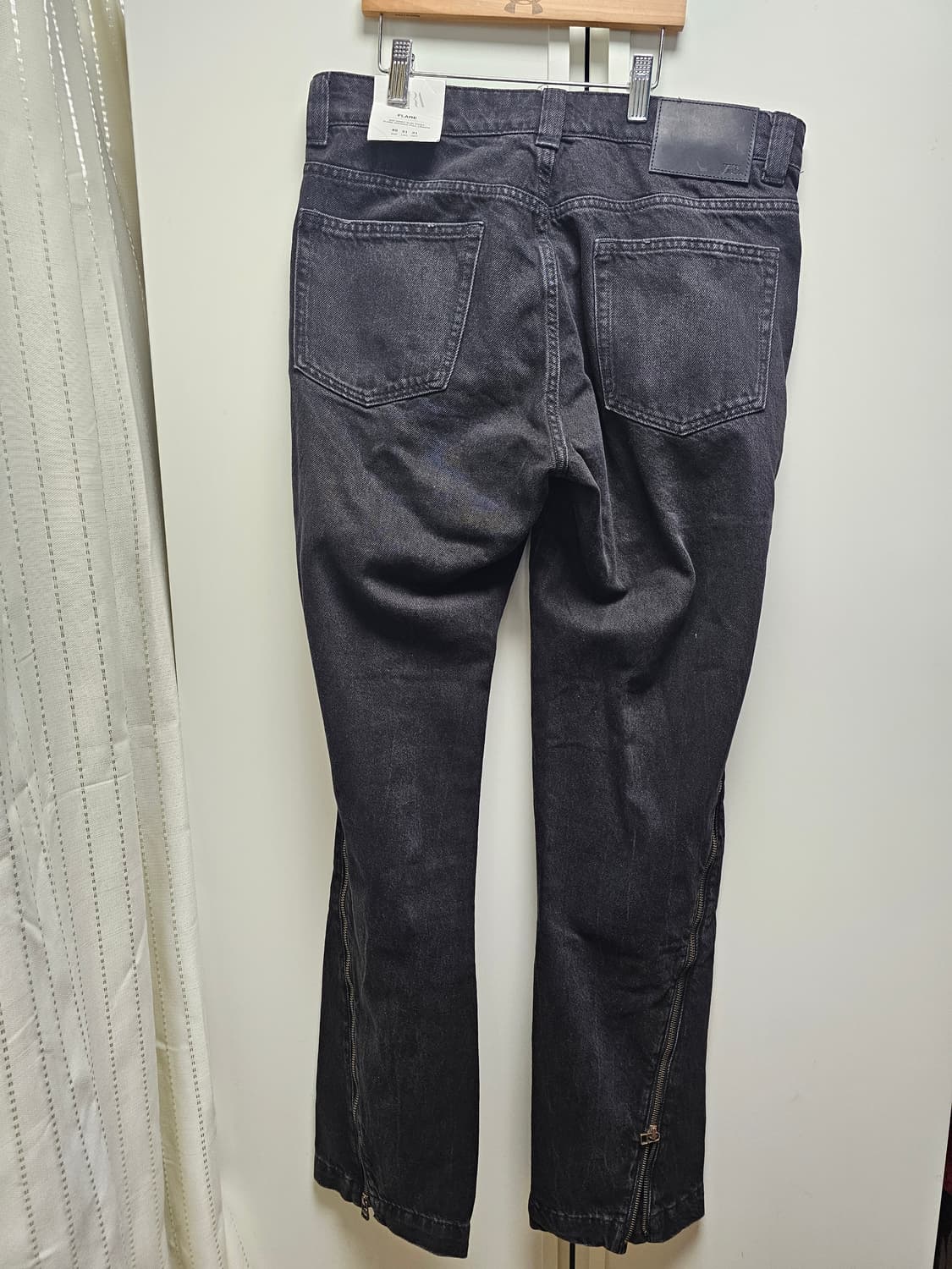 새상품 자라 플레어핏 지퍼 데님 팬츠 상품이미지5