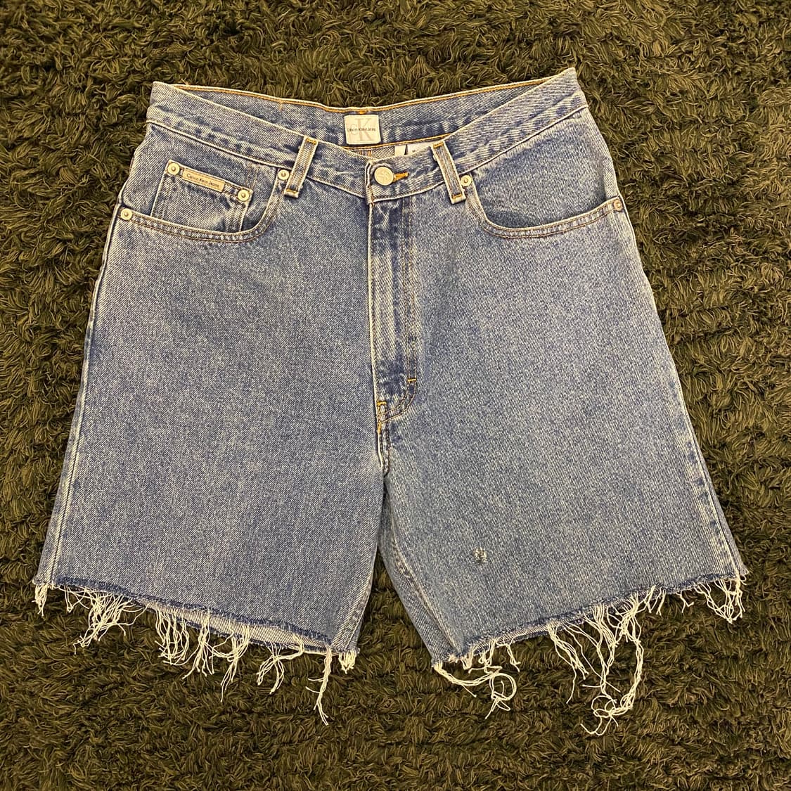 (29inch) 90s캘빈클라인 컷오프 데님 청 반바지 상품이미지5