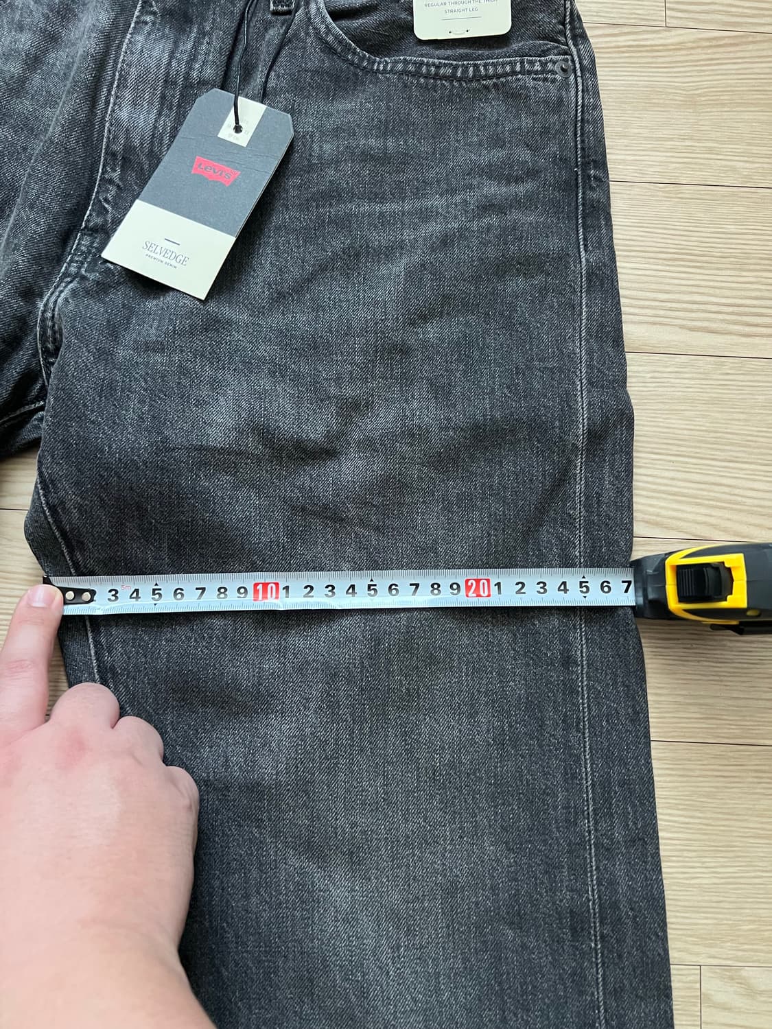 리바이스 505 셀비지 흑청 상품이미지4