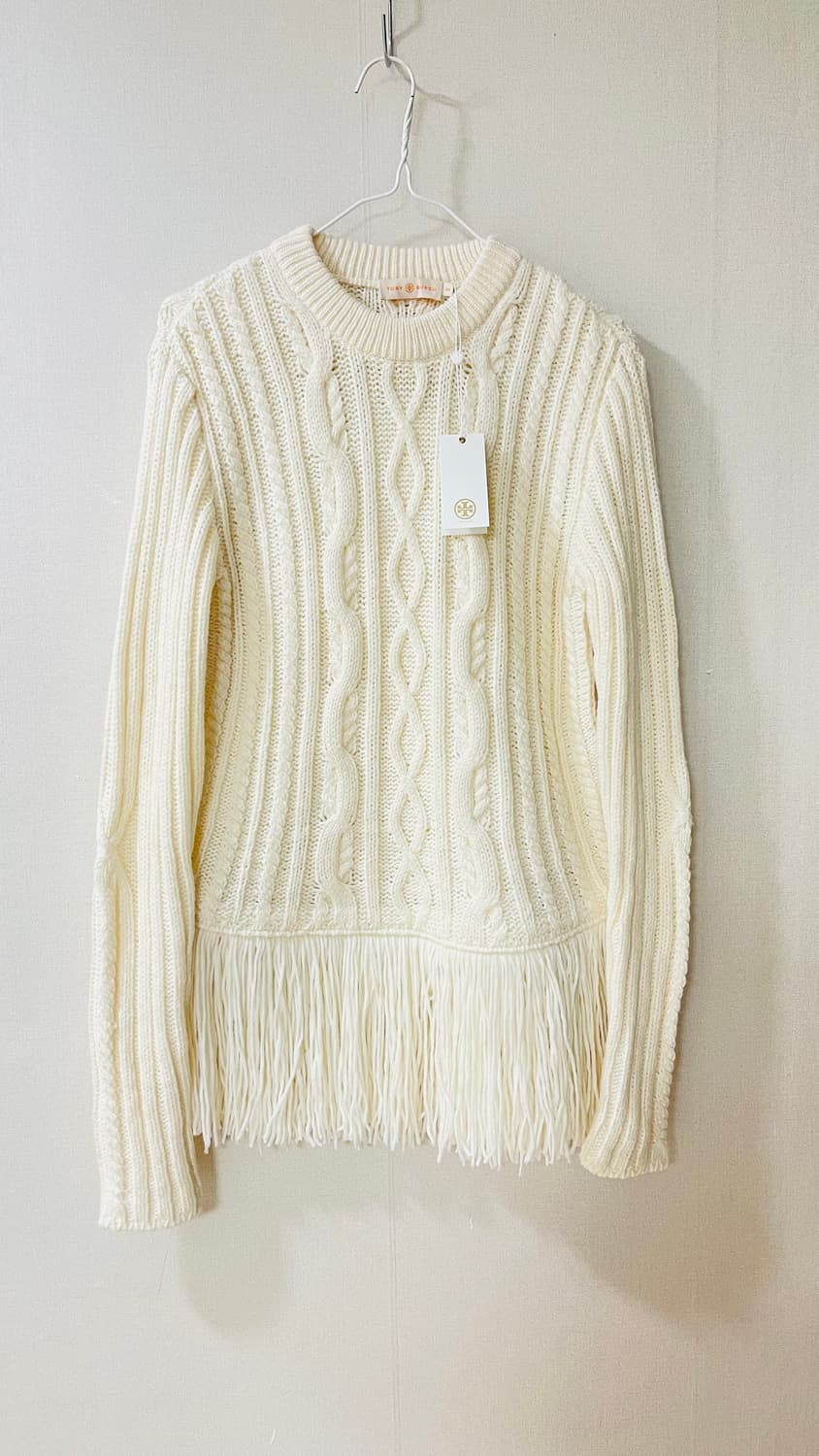 택달린 새상품) 토리 버치 발레로 피셔맨 프린지 스웨터 정가 60만원대 상품이미지1