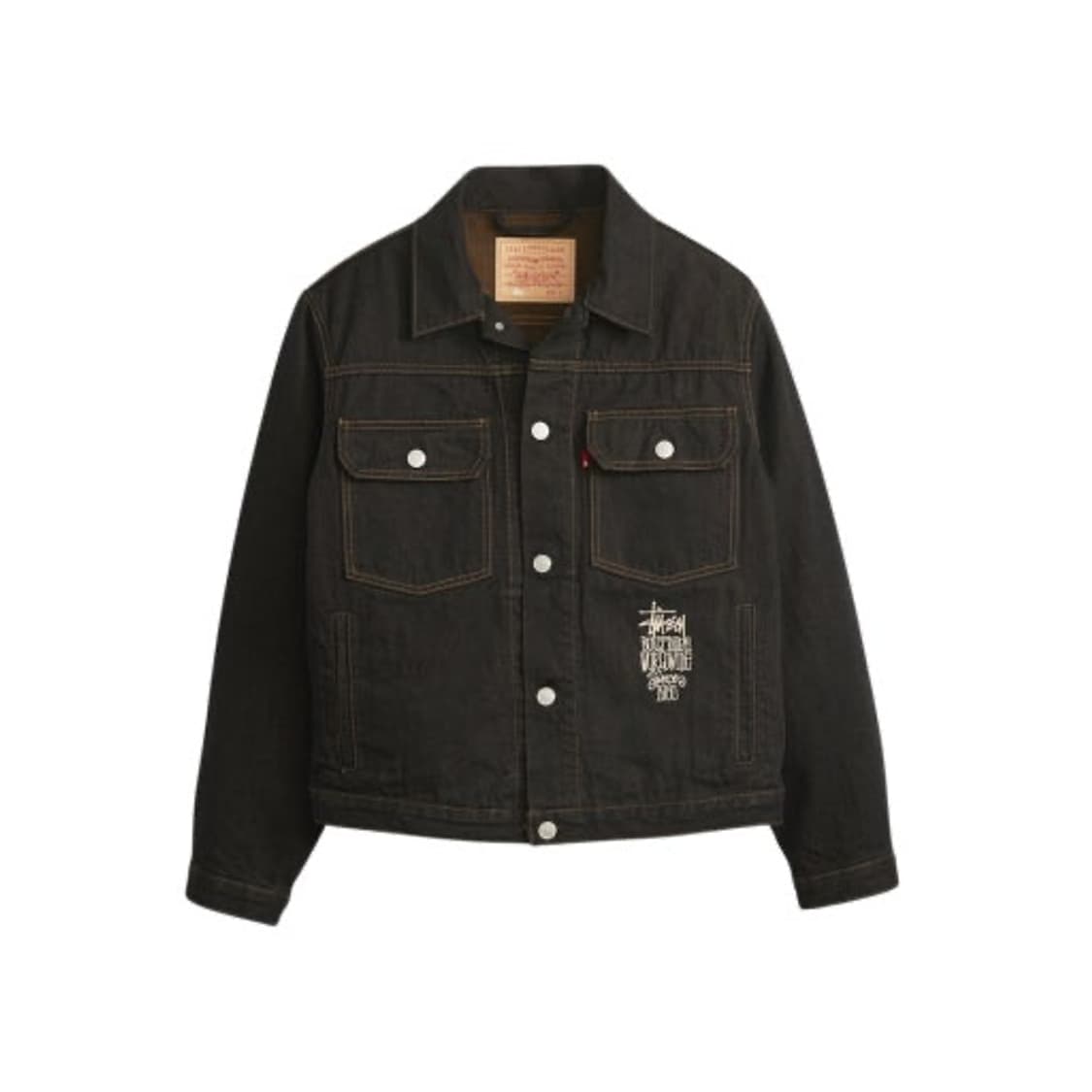 스투시 X 리바이스 크리스피 린스 데님 자켓 블랙 ' 상품이미지1