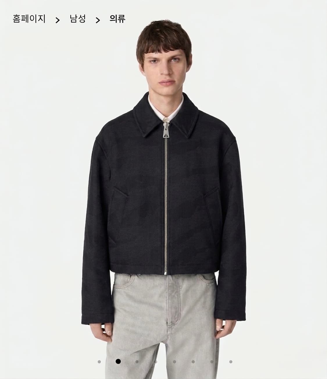 보테가베네타 크롭 자카드실크블루종(50) 105~110까지 착용 상품이미지3