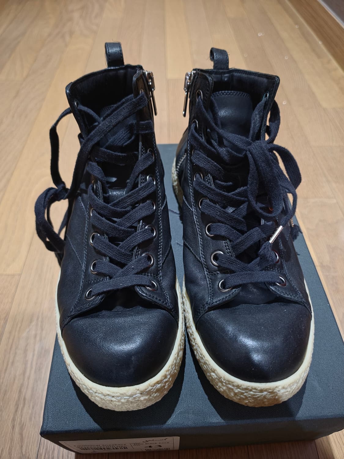 (43)골멧 이모셔널 스니커즈 미드 블랙 상품이미지2