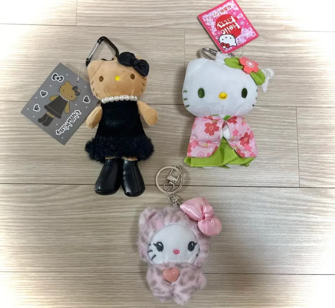 (3개 일괄가격) 헬로키티 키링 고고걸 말차기모노 핑크호피 상품이미지1