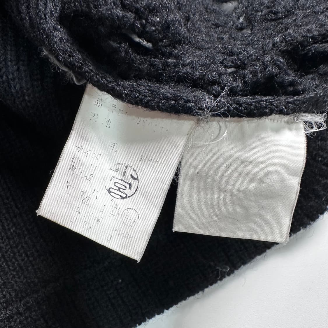 1987-1988AW 꼼데가르송 옴므플러스 시스루 울 니트 상품이미지8