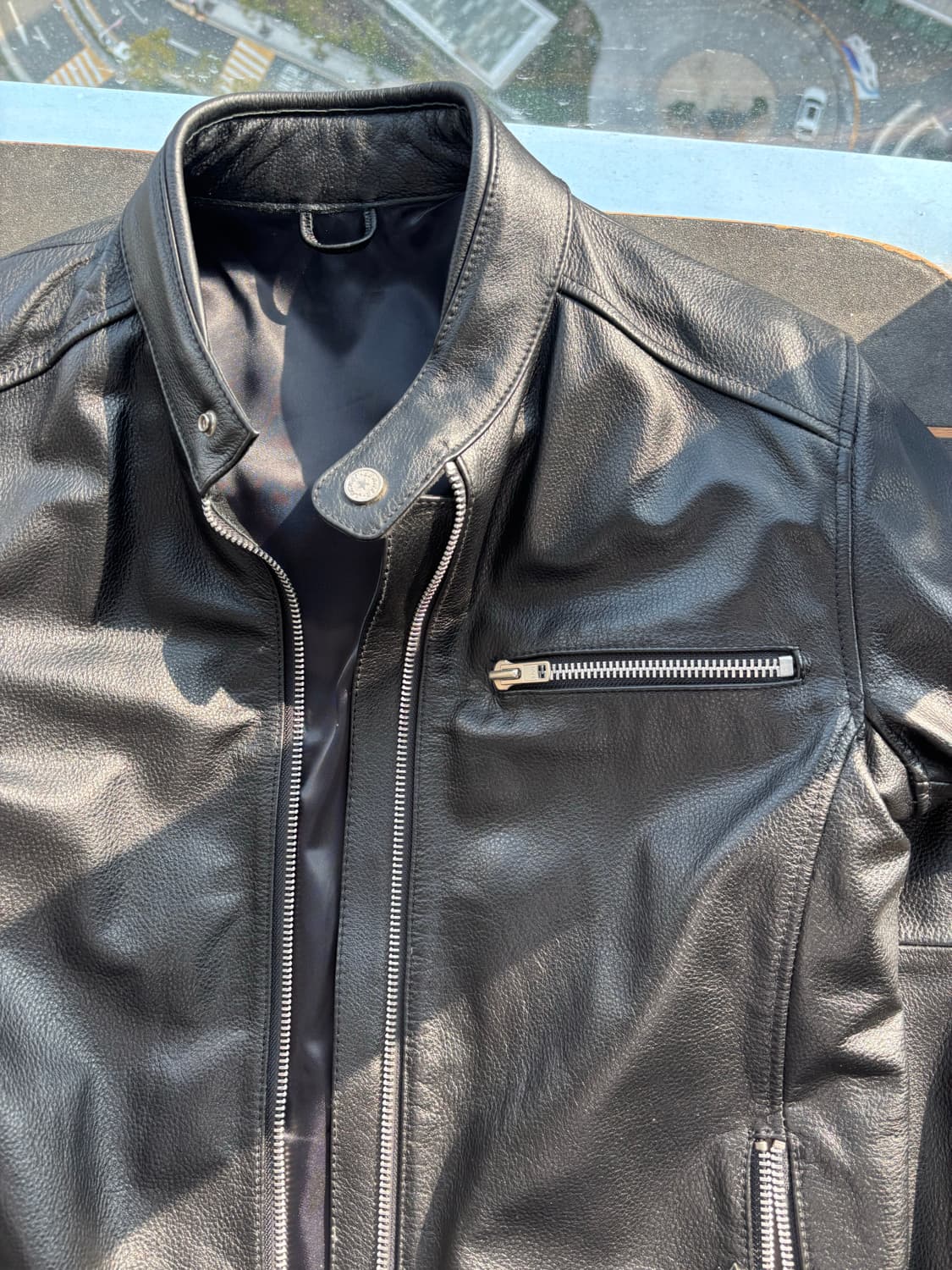 URBAN BARON 카우레더 바이커 자켓 상품이미지2