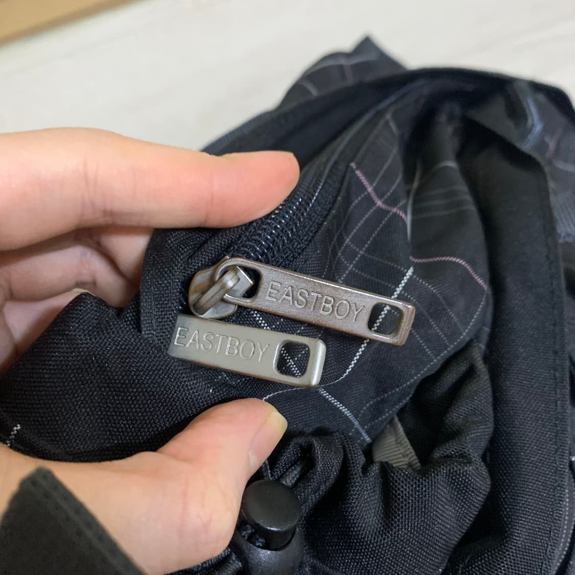 이스트보이 핑크 체크 백팩 상품이미지6