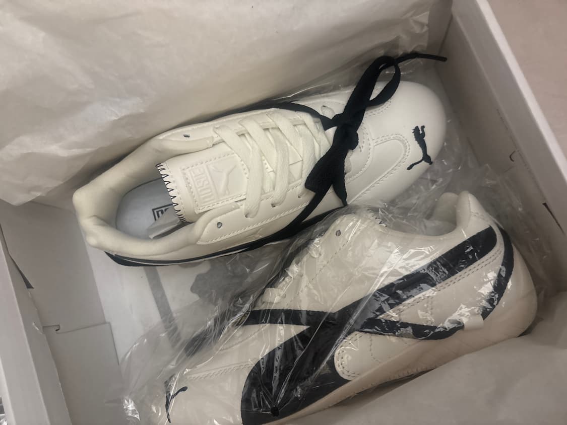 🖤(새상품) 퓨마 x 로제 스피드캣 웜 화이트 240🖤 상품이미지2