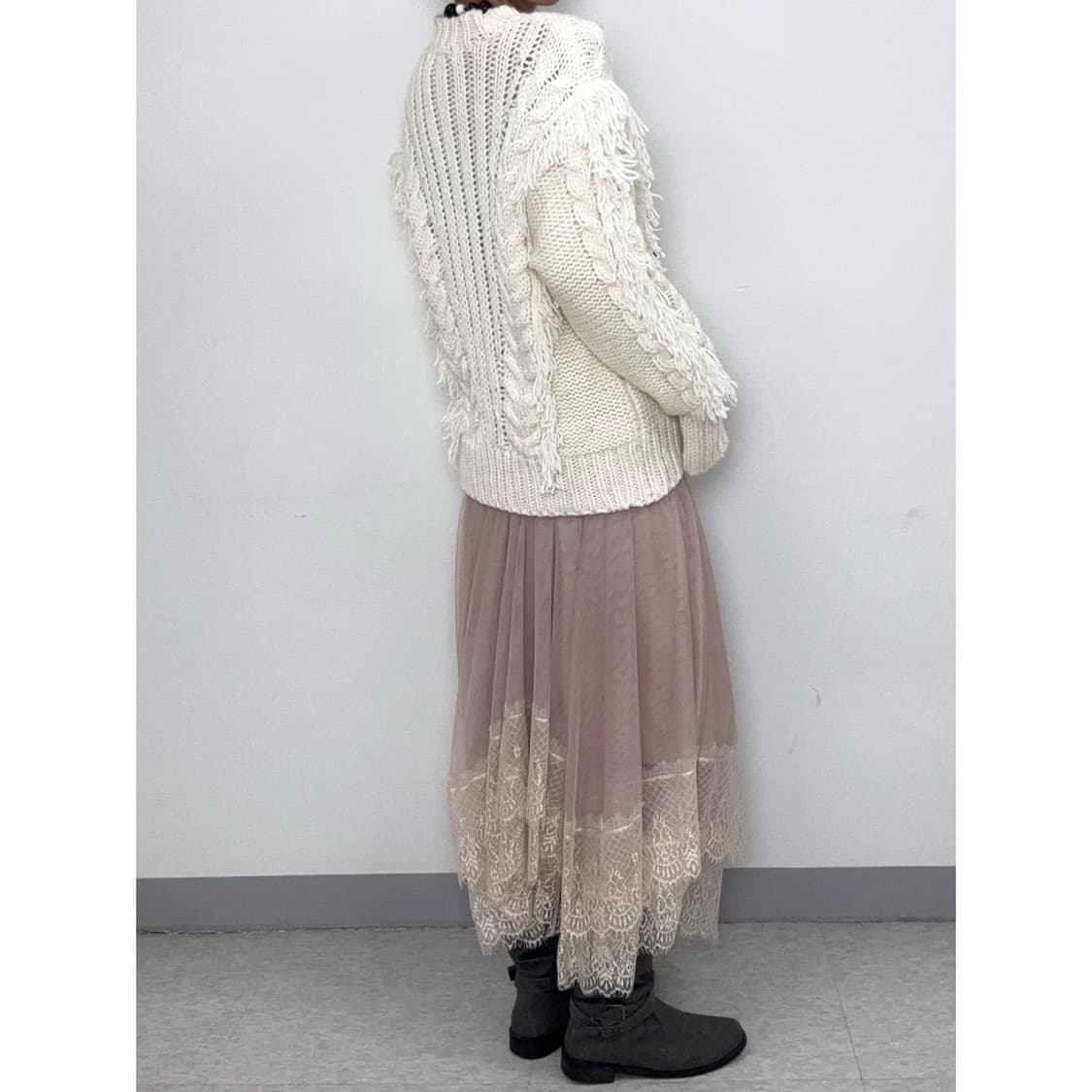 빈티지 아이보리 니트 스웨터 상품이미지4