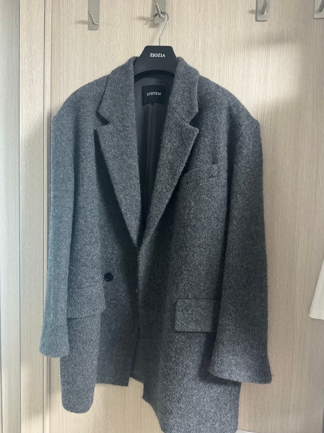 시스템옴므 알파카 싱글 자켓 / 100(오버핏) / 다크그레이 상품이미지3