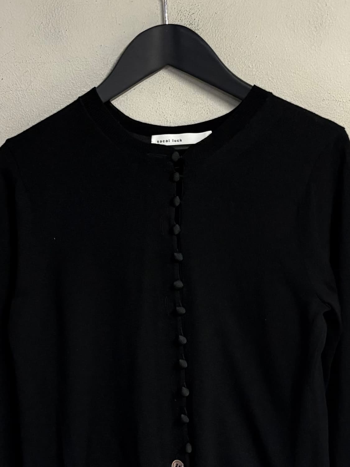 SACAI LUCK back pleats cardigan black 2  상품이미지2