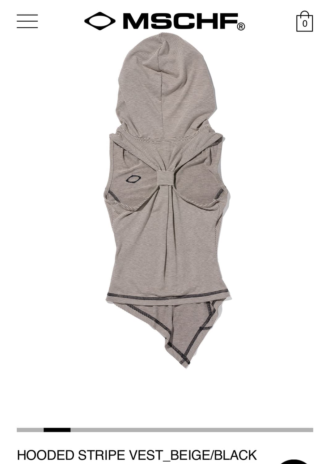 HOODED STRIPE VEST_BEIGE/BLACK 상품이미지2