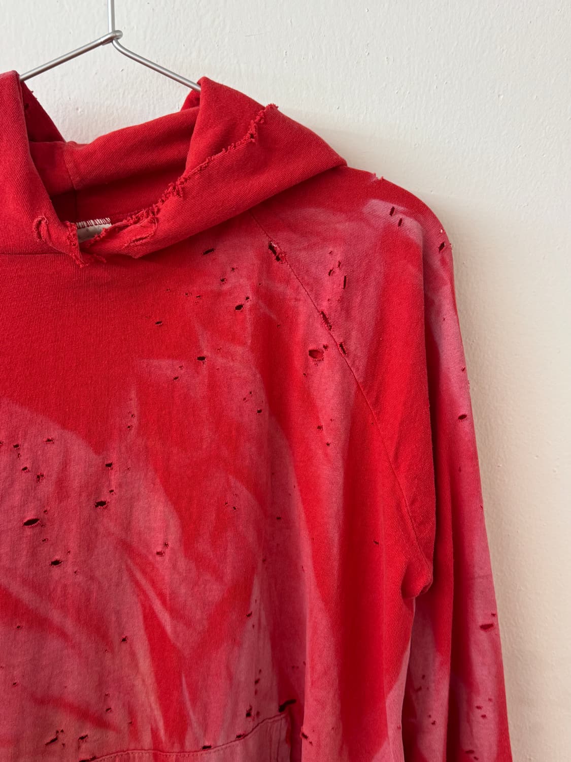 Sun bleached 80s light cotton hoodie 상품이미지3