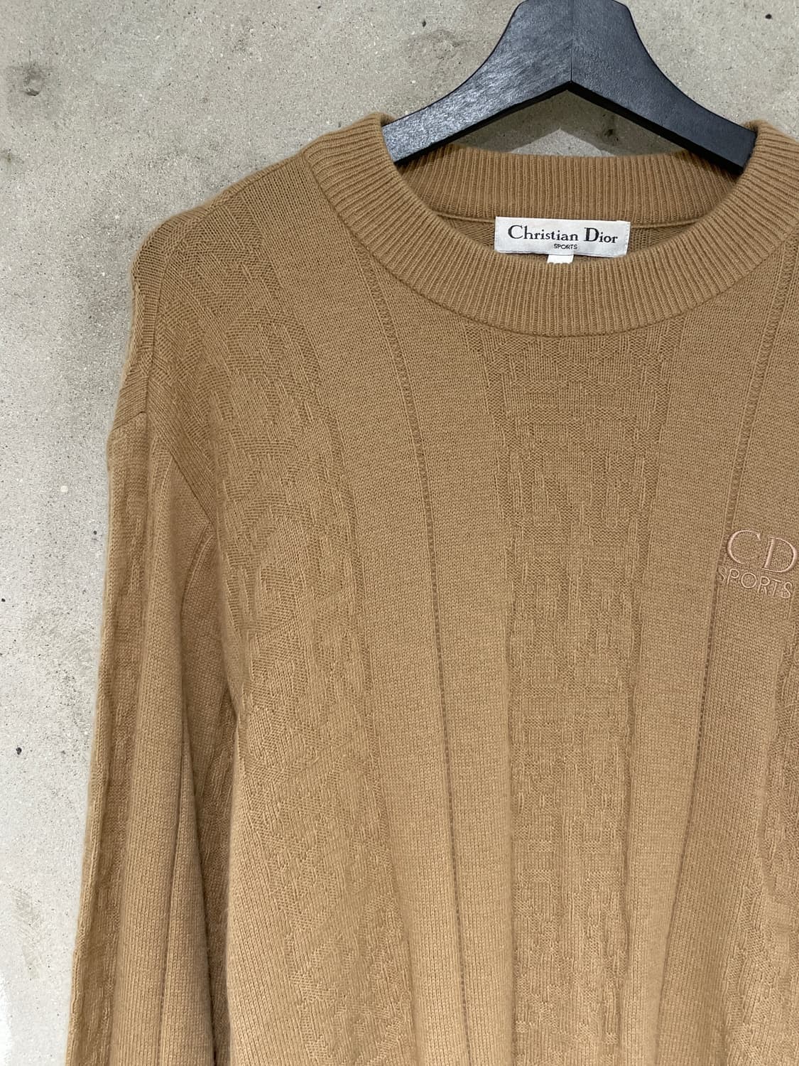 크리스찬 디올 스포츠 베이지 로고 크루넥 울 니트 상품이미지2