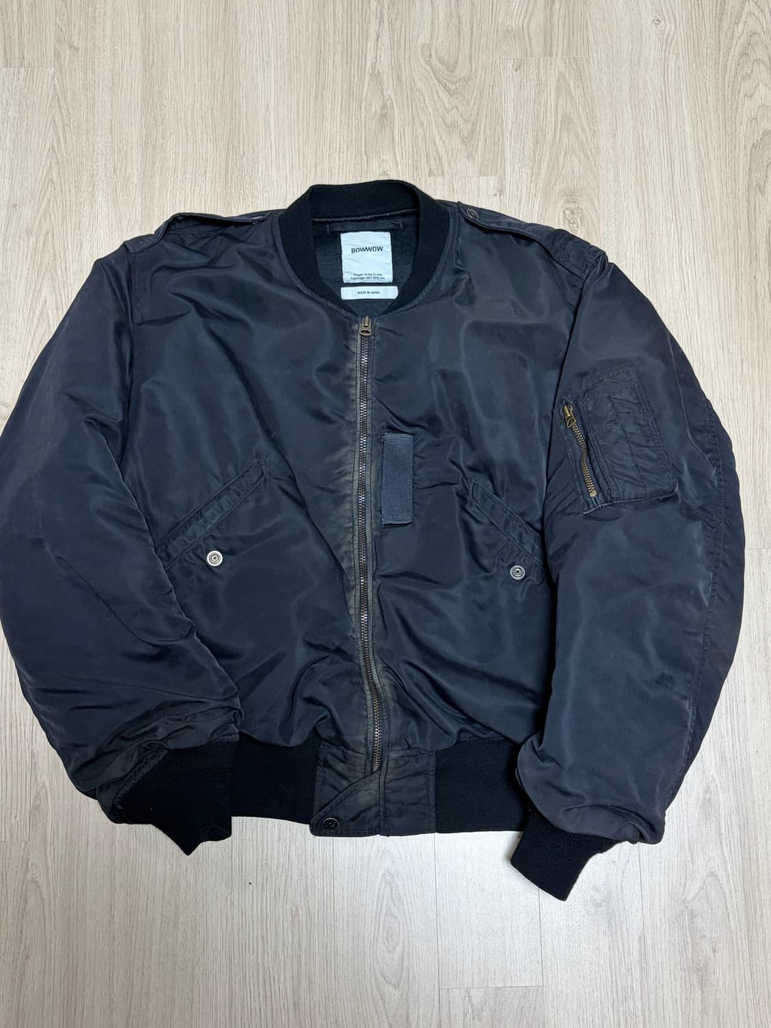 BOWWOW L-2B FLIGHT JACKET AGED BLACK 상품이미지1