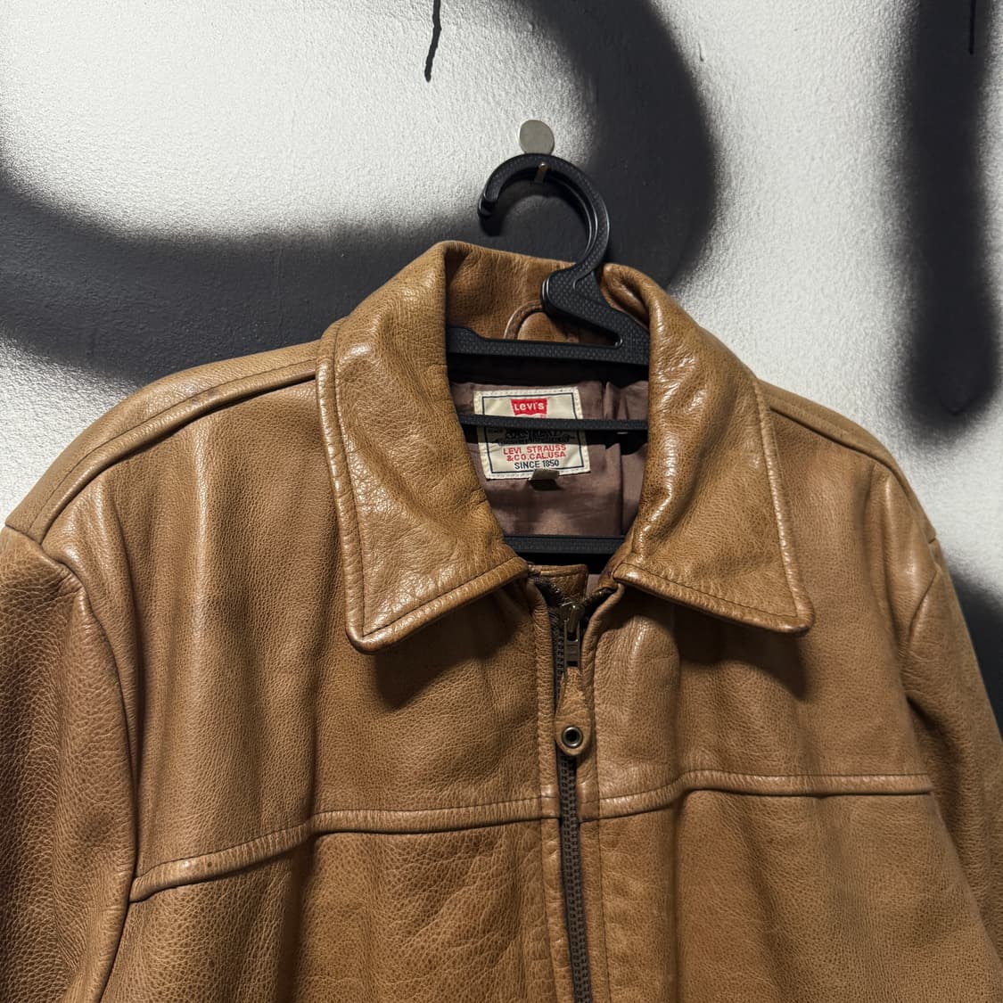 90s 리바이스 코리아 카우하이드 100% 소가죽 싱글 자켓 상품이미지3