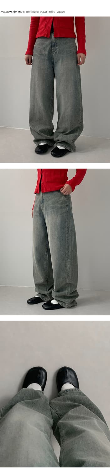 Festo Vintage Wide Jeans (YL/DY/DB) 상품이미지3