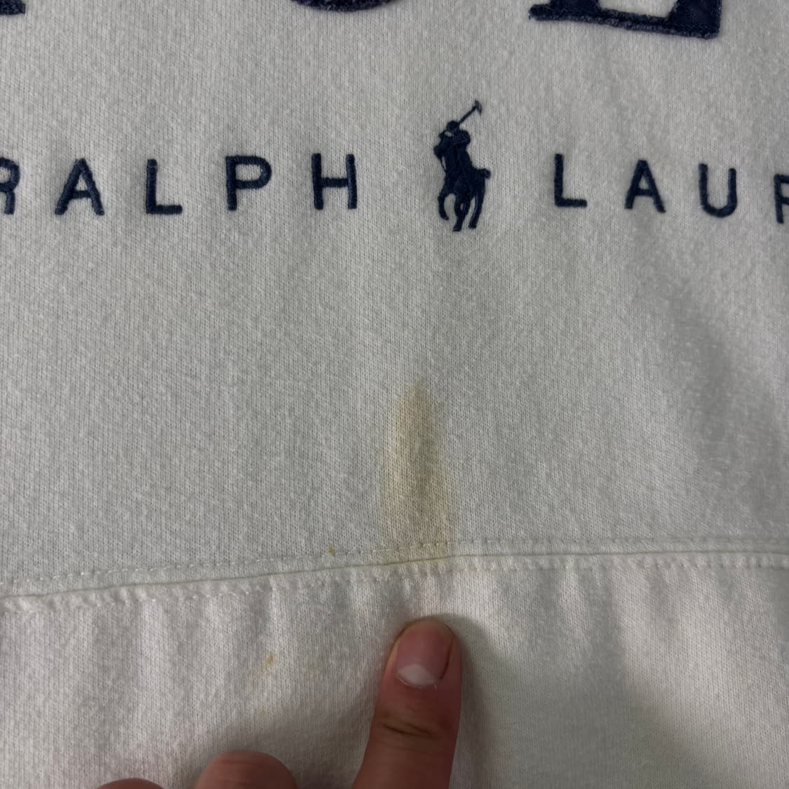 95 폴로랄프로렌 화이트 더블포니 후드티 상품이미지4