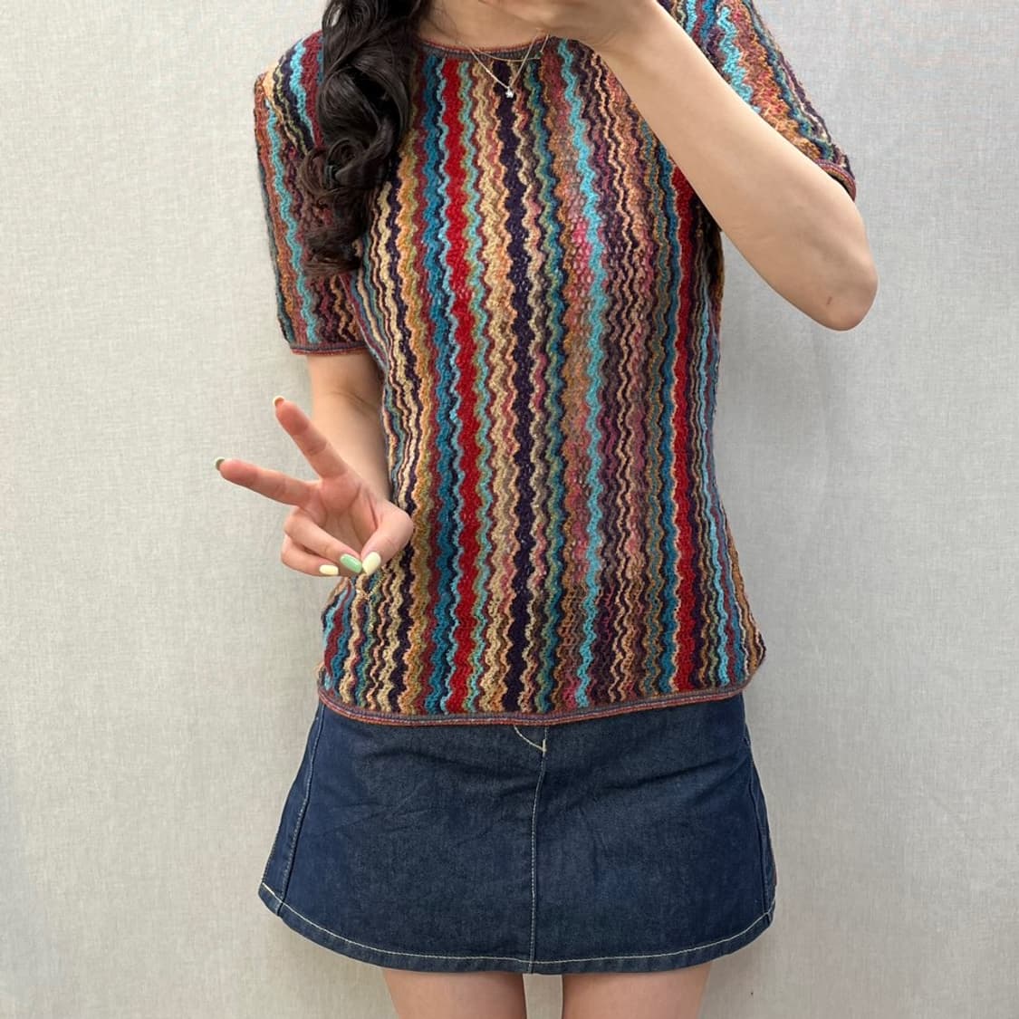 미쏘니 반팔 니트 티셔츠/#3629 상품이미지3