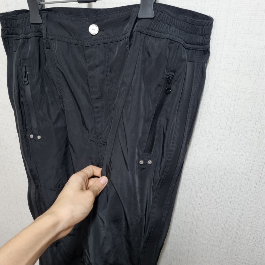 파프롬왓 파아카이브 4사이즈 지퍼 스트림 팬츠 블랙 상품이미지2