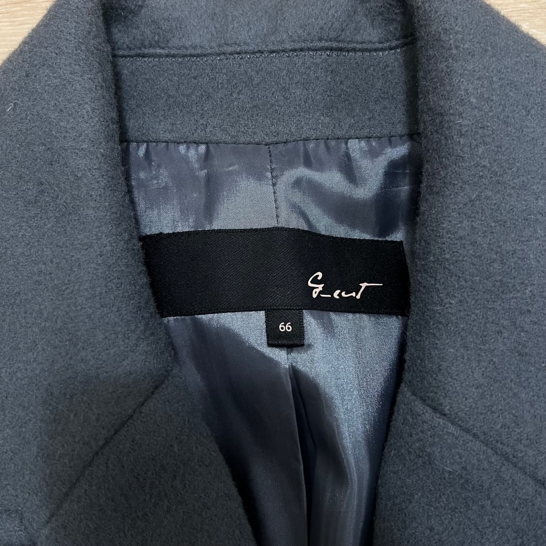 지고트 여성 프리미엄 캐시미어 싱글 랩코트 조끼 [블루쉬 그레이] 66 상품이미지4