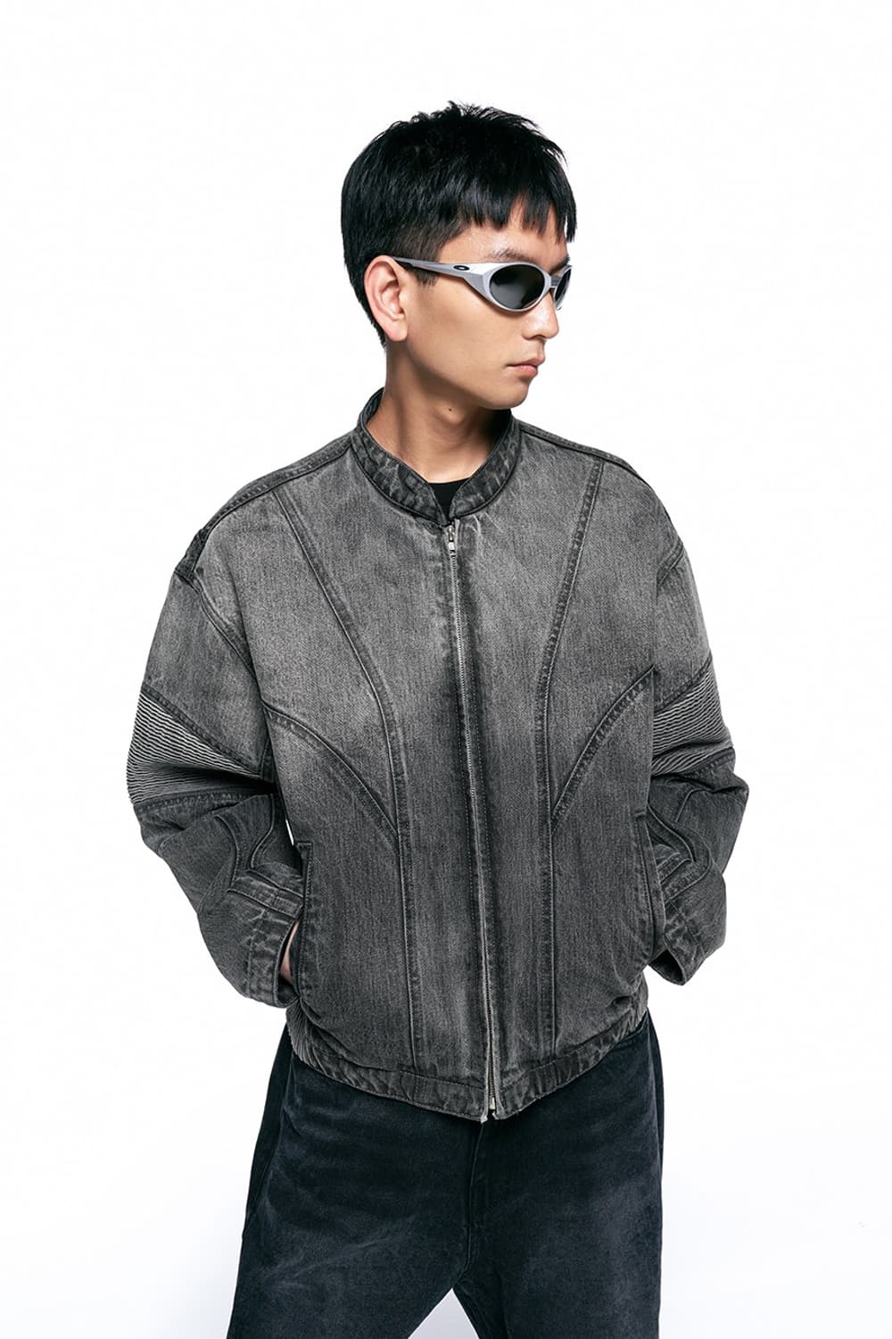 인사일런스 스모킹 페이드 데님 자켓 그레이 상품이미지2
