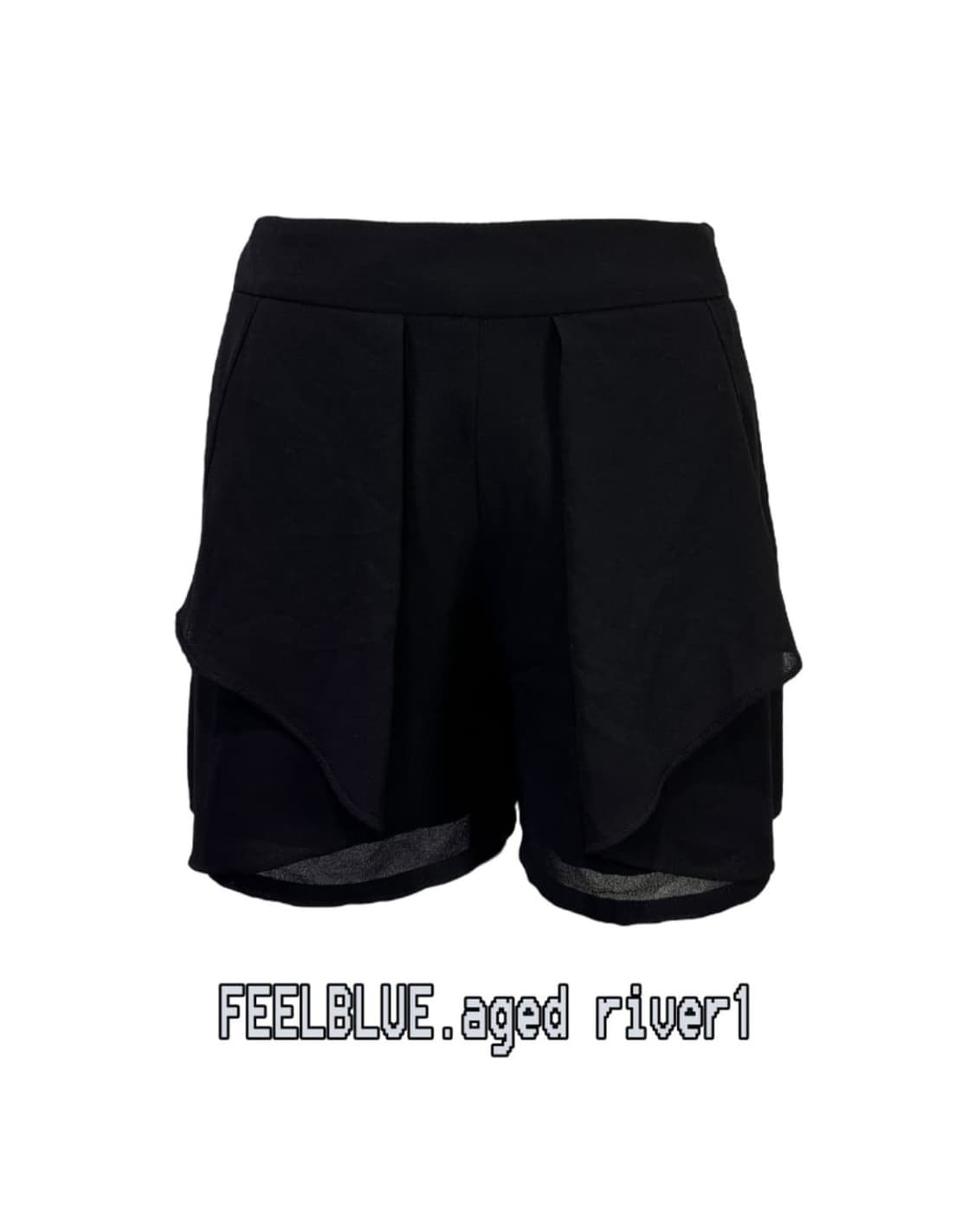 고스 고딕 펑크 블라우스 탑/슬립/쉬폰버뮤다 3pcs 코디세트 상품이미지8