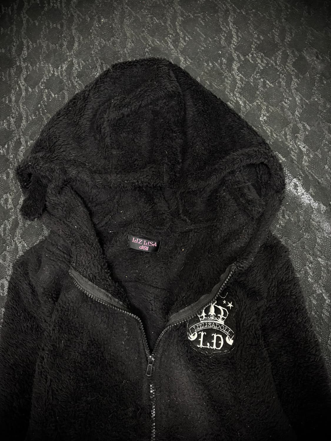 “LIZ LISA doll” Y2K Patchwork Hoodie Fle 상품이미지3