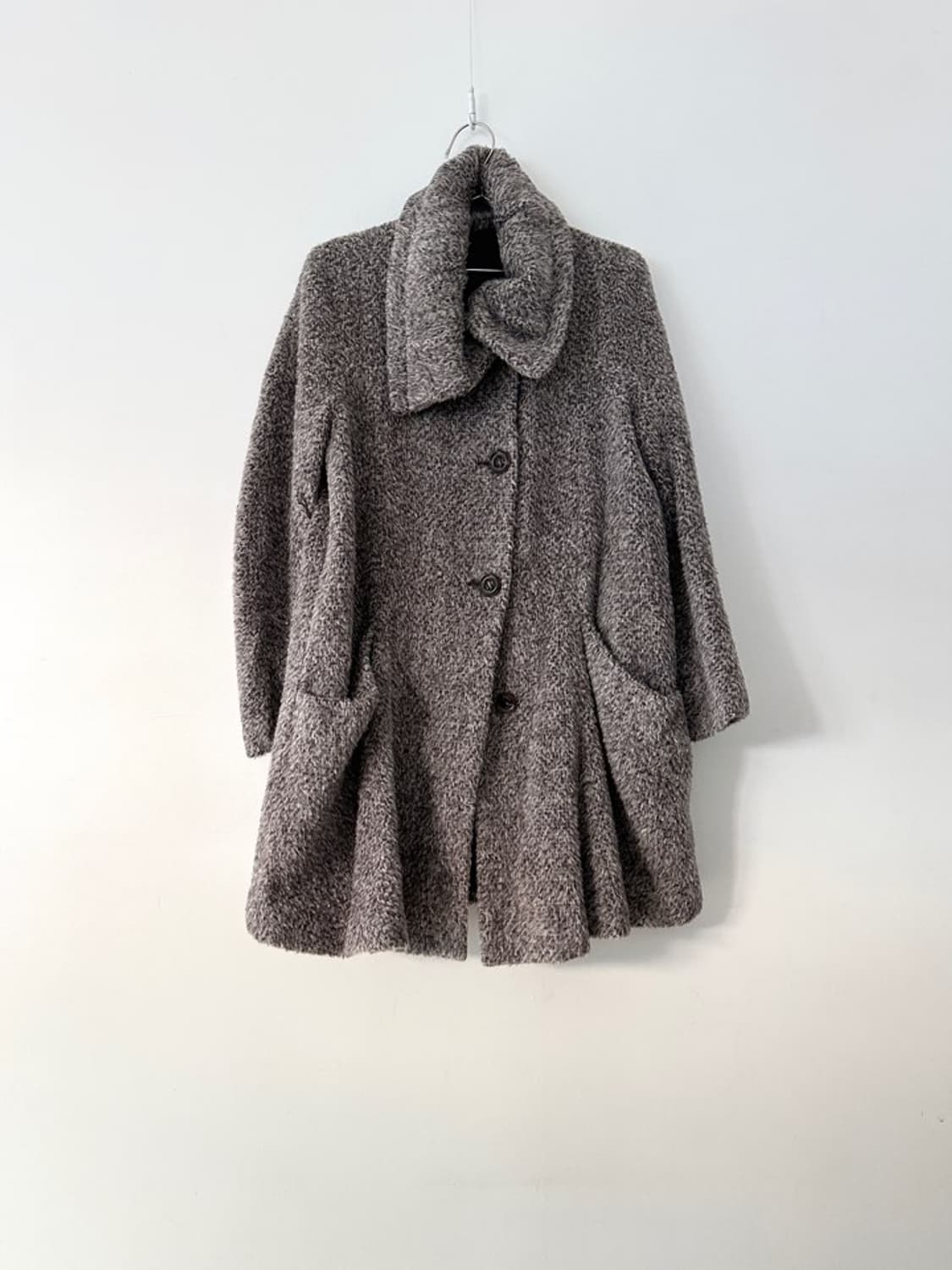 MINE high neck flare coat / brown grey 상품이미지2