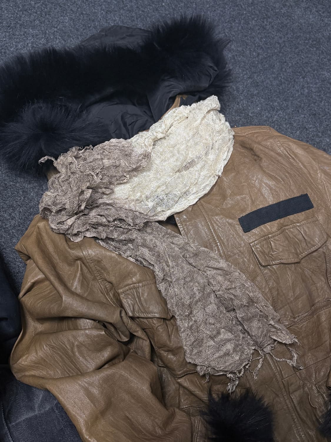 Vintage y2k punk gradation muffler 상품이미지2