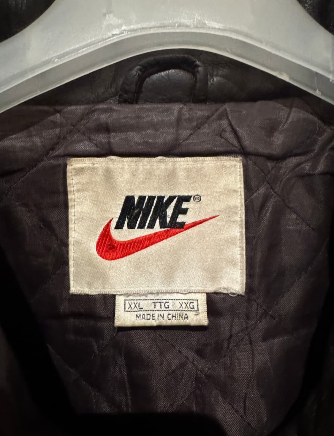 나이키 빅스우시 빈티지 레더 자켓 브라운 xxl 상품이미지6