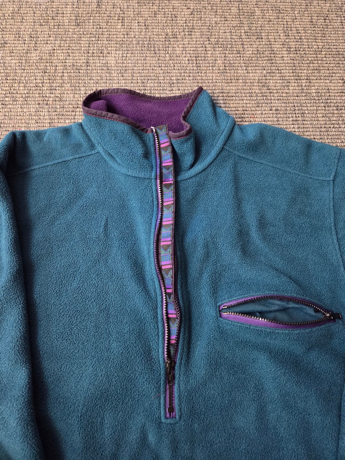 Rare 70s llbean USA  플리스 하프 집업 XL 상품이미지3