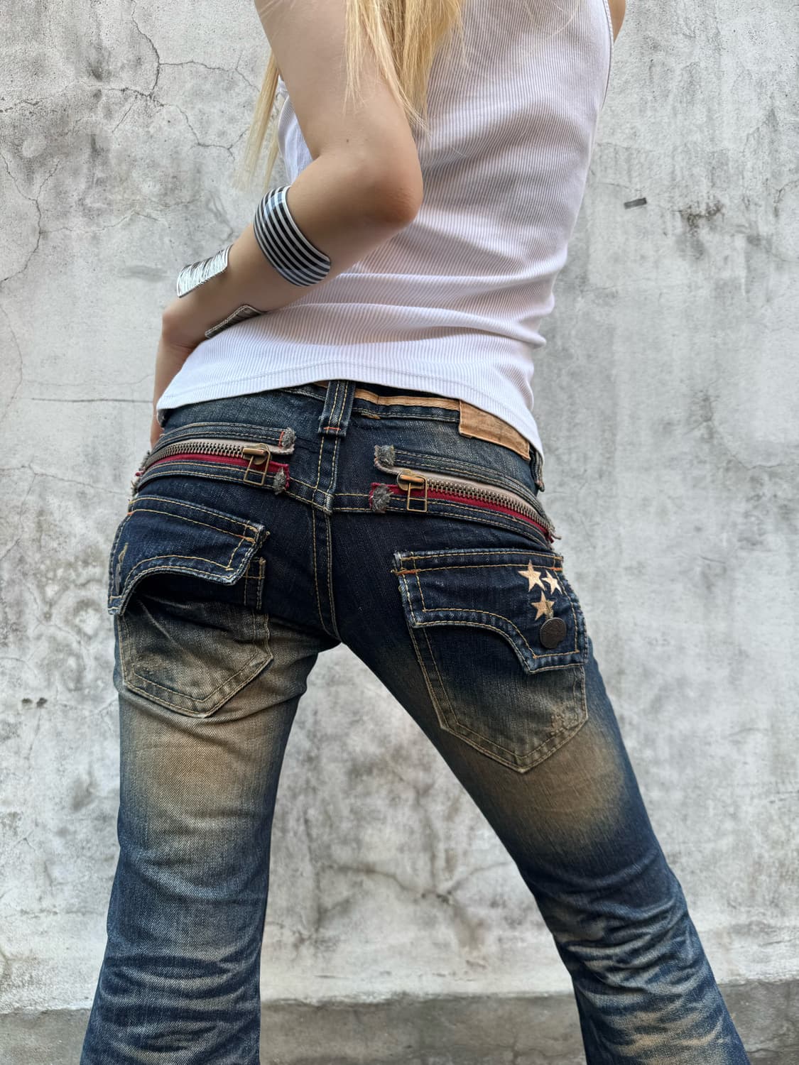 Y2K low rise denim pants 상품이미지1