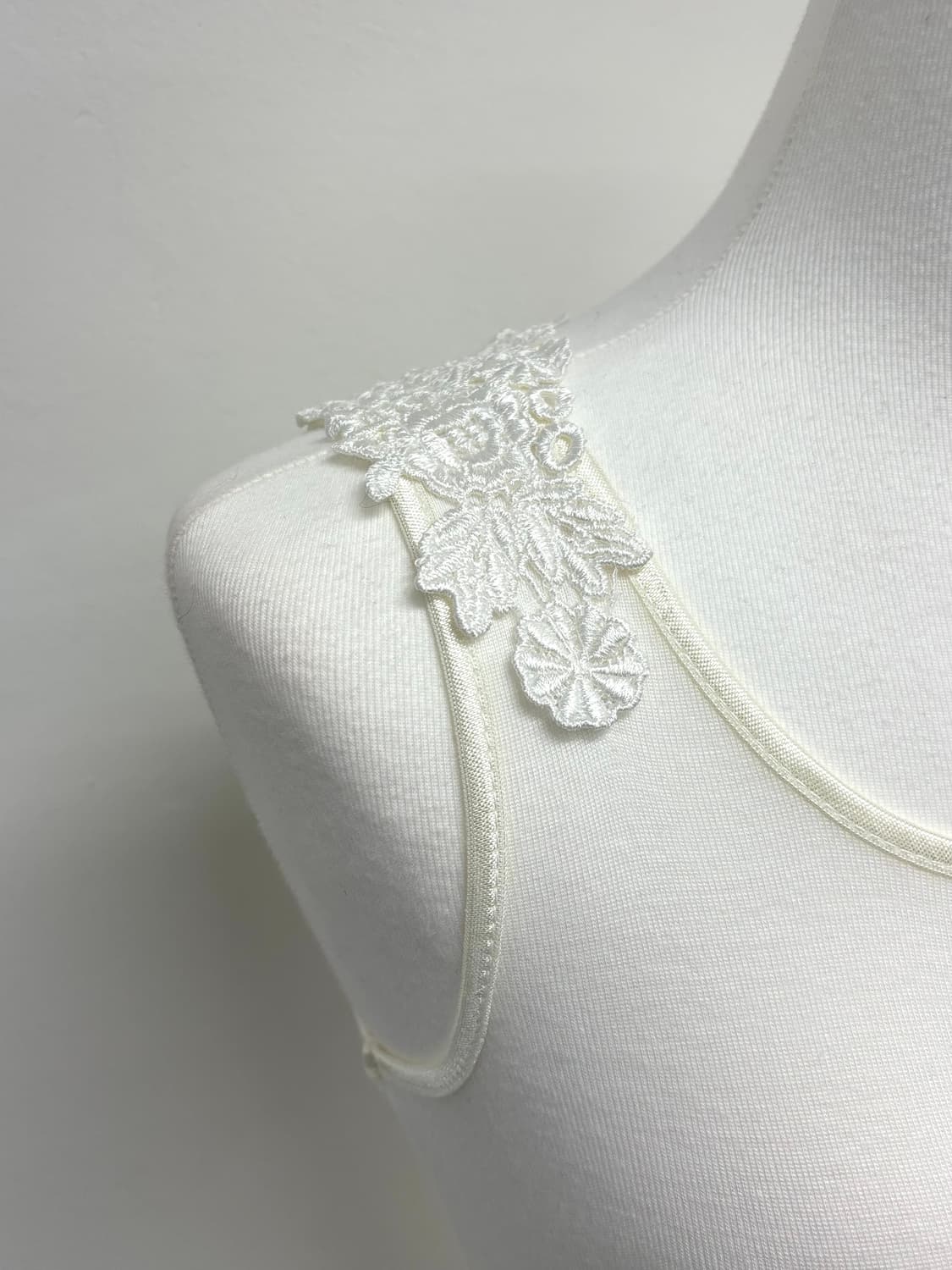 빈티지 화이트 크로셰 슬리브리스 상품이미지2