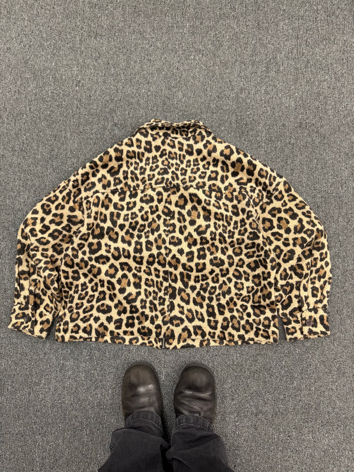 japanese vintage 레어파드 패턴 크롭자켓 상품이미지4