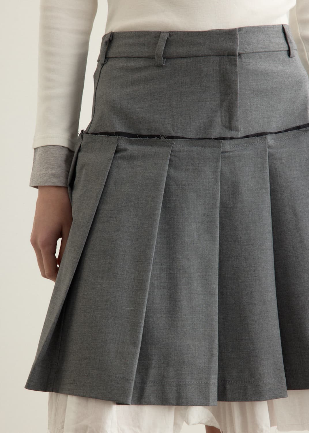 [S,M]기마구아스 TAILORED 레이어드 미디 스커트 상품이미지5