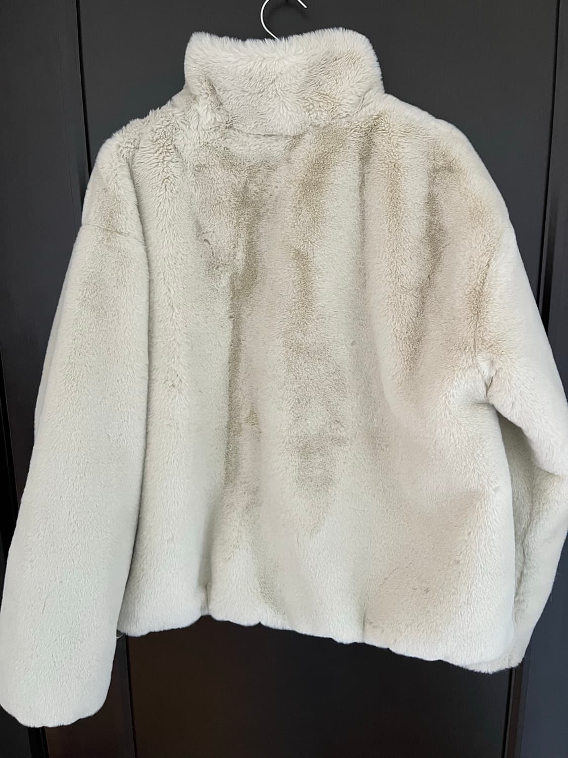 나이키 스우시 아이보리 퍼 자켓 L 사이즈 상품이미지2