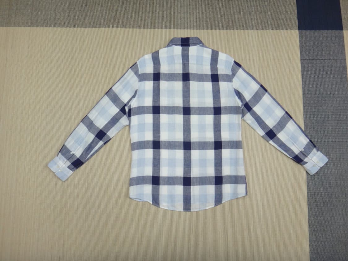 (100) HAZZYS 헤지스 남 체크 린넨 하절기 셔츠 상품이미지2