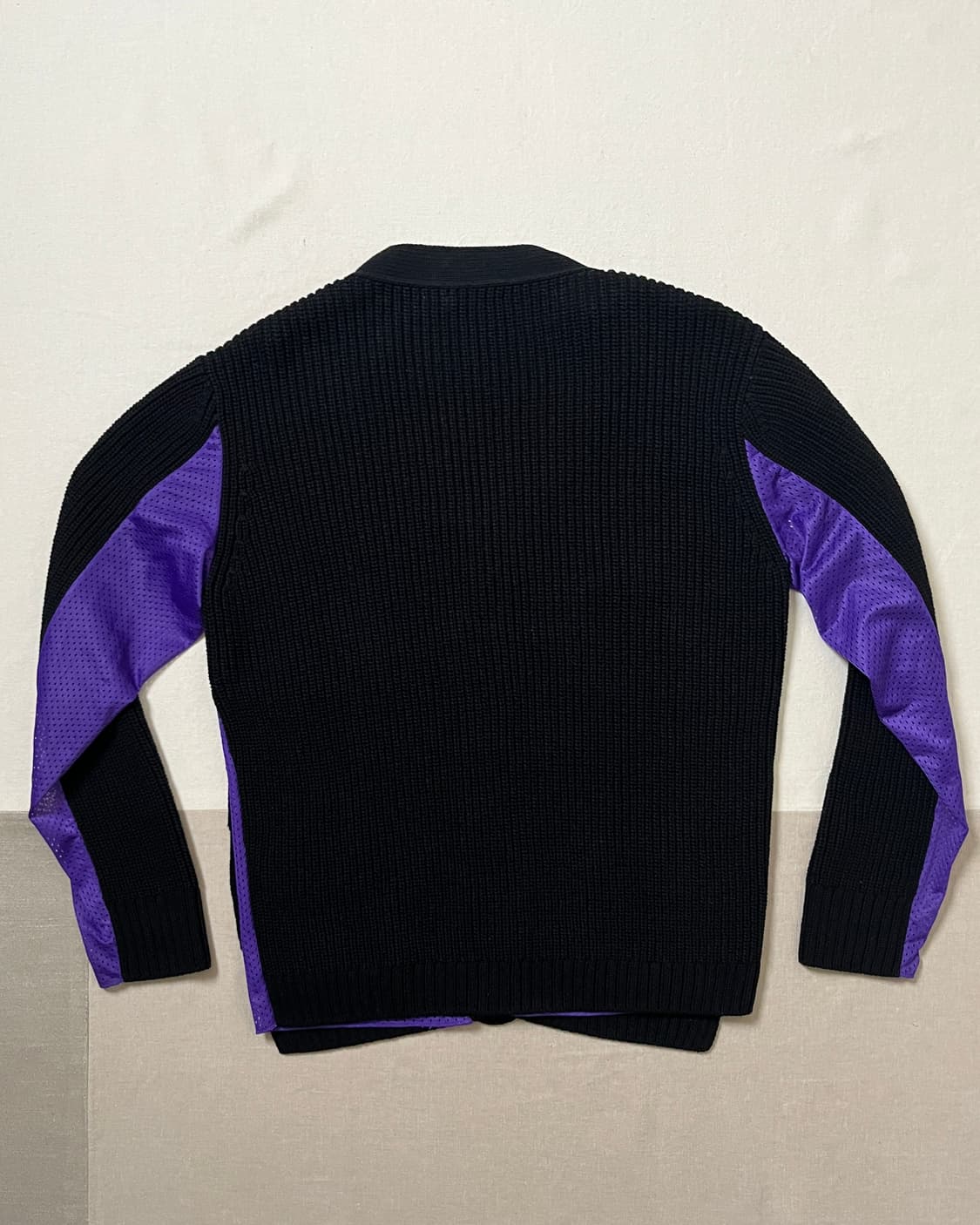 Kolor 메쉬패널 코튼 가디건 20aw 컬러 도킹 가디건 상품이미지2